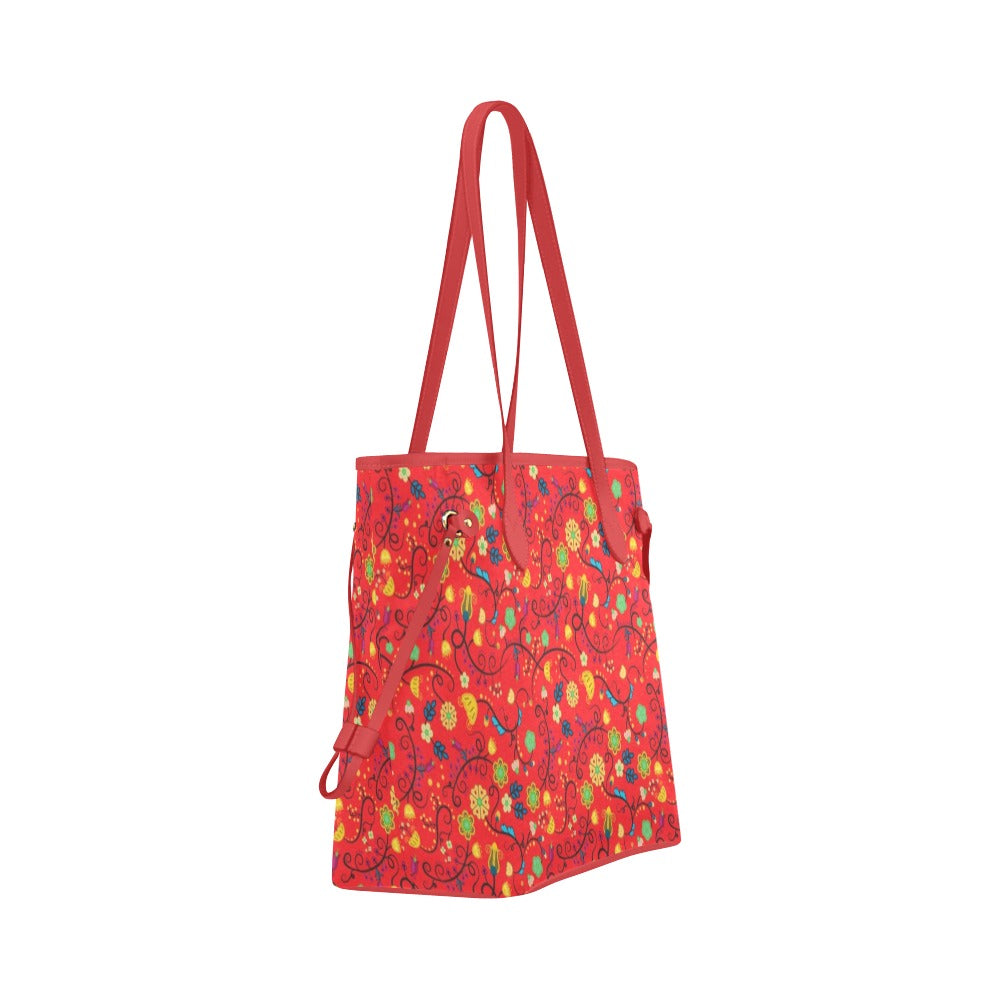 Nipin Blossom Fire Clover Canvas Tote Bag