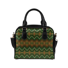 Load image into Gallery viewer, Fire Feather Green Shoulder Handbag
