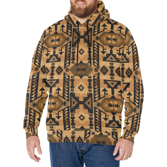 Chiefs Mountain Tan Men's Long Sleeve Fleece Hoodie