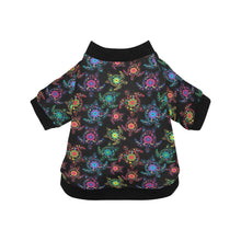 Load image into Gallery viewer, Neon Floral Turtle Pet Dog Round Neck Shirt
