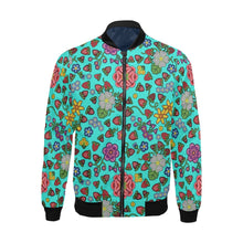 Load image into Gallery viewer, Berry Pop Turquoise Bomber Jacket For Men
