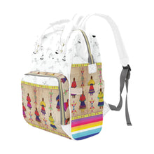 Load image into Gallery viewer, Ledger Round Dance Clay Multi-Function Diaper Backpack/Diaper Bag
