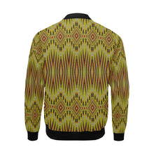 Load image into Gallery viewer, Fire Feather Yellow Bomber Jacket for Men
