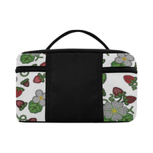 Load image into Gallery viewer, Strawberry Dreams White Cosmetic Bag/Large
