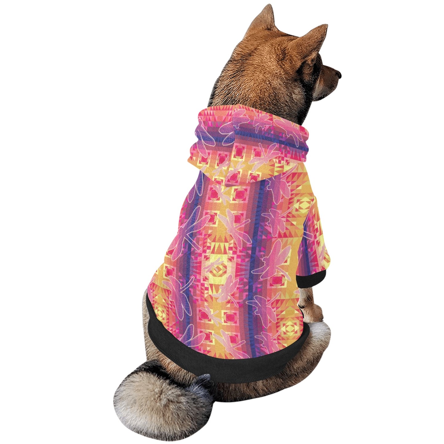 Kaleidoscope Dragonfly Pet Dog Hoodie