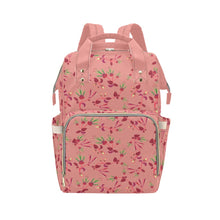 Load image into Gallery viewer, Swift Floral Peach Rouge Remix Multi-Function Diaper Backpack/Diaper Bag
