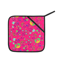 Load image into Gallery viewer, Fleur Indigine Rouge Oven Mitt &amp; Pot Holder
