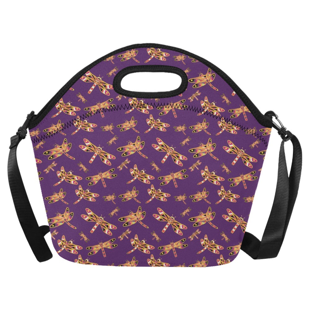 Gathering Yellow Purple Neoprene Lunch Bag/Large