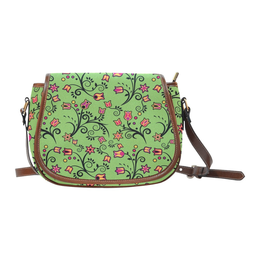 LightGreen Yellow Star Saddle Bag