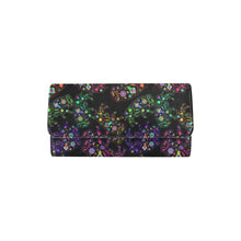 Load image into Gallery viewer, Neon Floral Buffalos Women&#39;s Trifold Wallet
