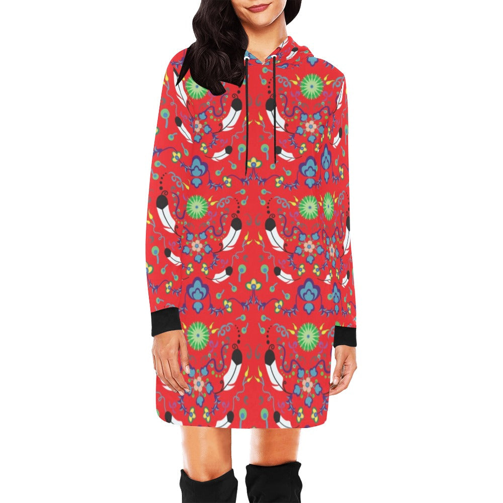 New Growth Vermillion Hoodie Dress