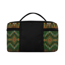 Load image into Gallery viewer, Fire Feather Green Cosmetic Bag/Large
