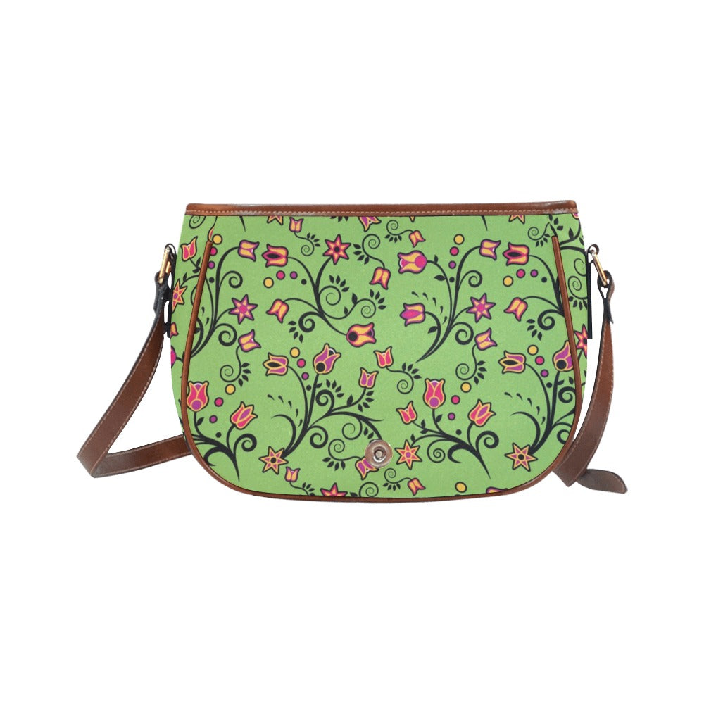 LightGreen Yellow Star Saddle Bag