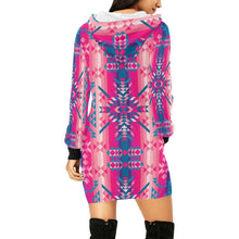 Load image into Gallery viewer, Desert Geo Blue Hoodie Dress
