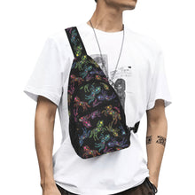 Load image into Gallery viewer, Neon Floral Horses Chest Bag
