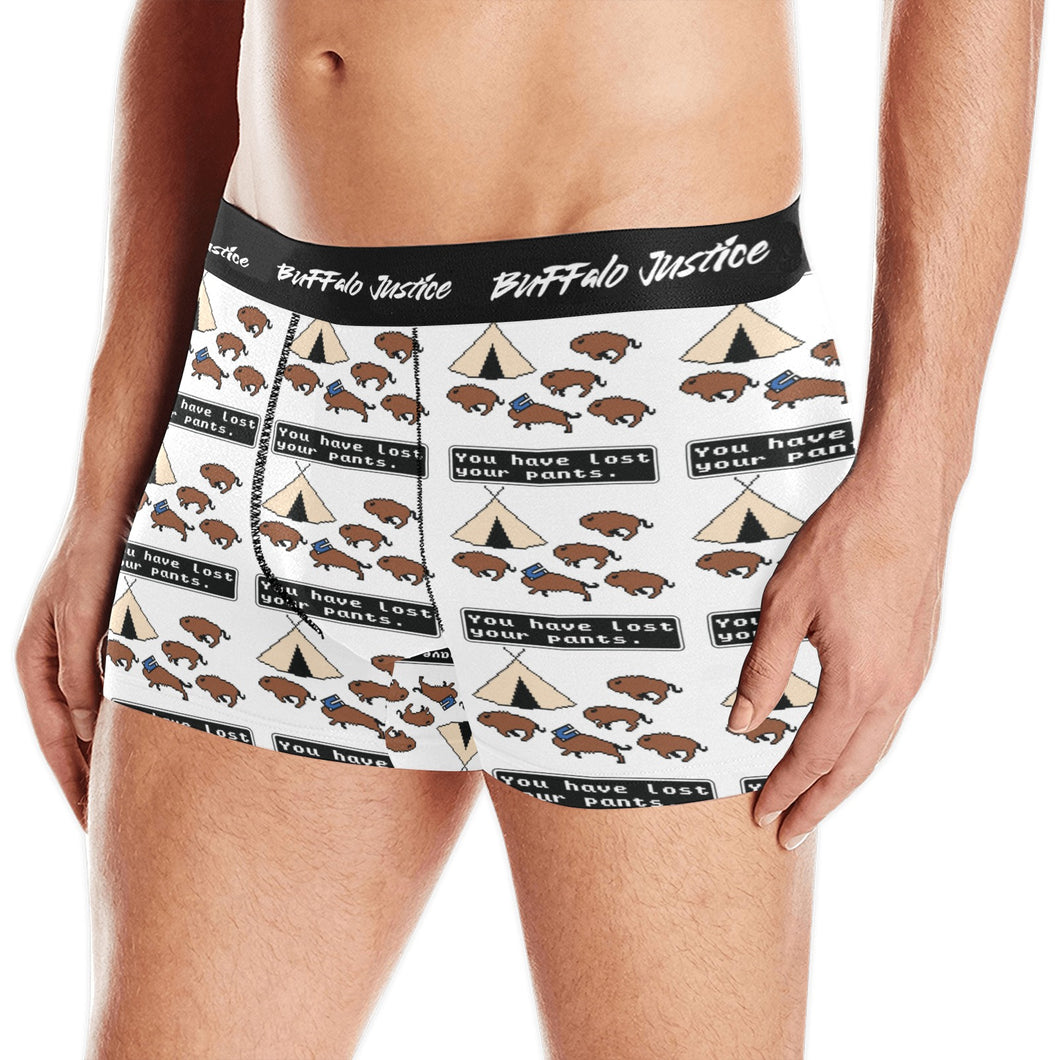 Buffalo Justice Colour Men's Boxer Briefs w/ Custom Waistband (Merged Design) (Model L10)