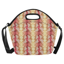 Load image into Gallery viewer, Butterfly and Roses on Geometric Neoprene Lunch Bag/Large
