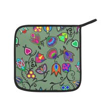 Load image into Gallery viewer, Indigenous Paisley Dark Sea Oven Mitt &amp; Pot Holder
