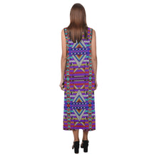 Load image into Gallery viewer, Medicine Blessing Purple Phaedra Sleeveless Open Fork Long Dress
