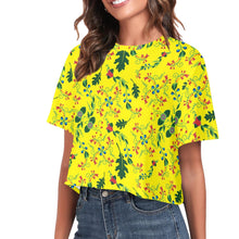 Load image into Gallery viewer, Vine Life Lemon Crop Top
