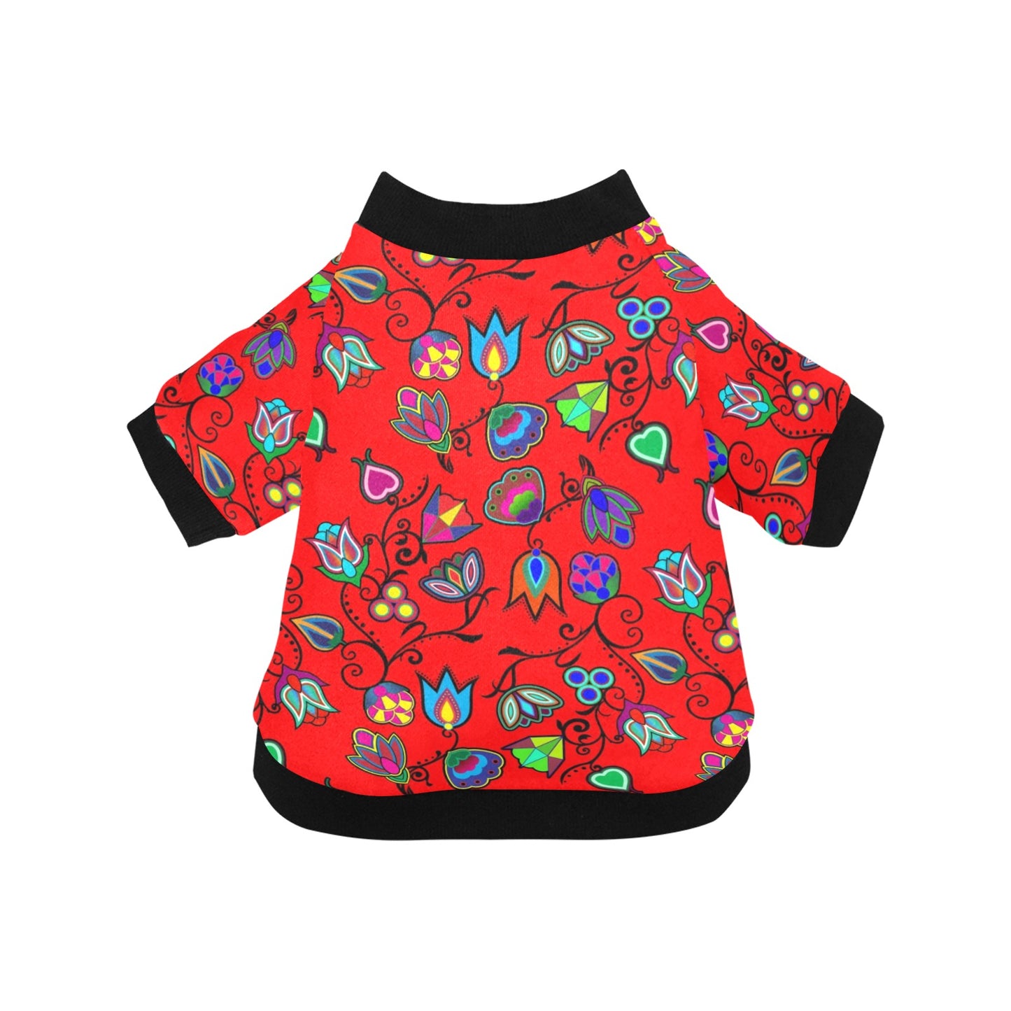 Indigenous Paisley Dahlia Pet Dog Round Neck Shirt