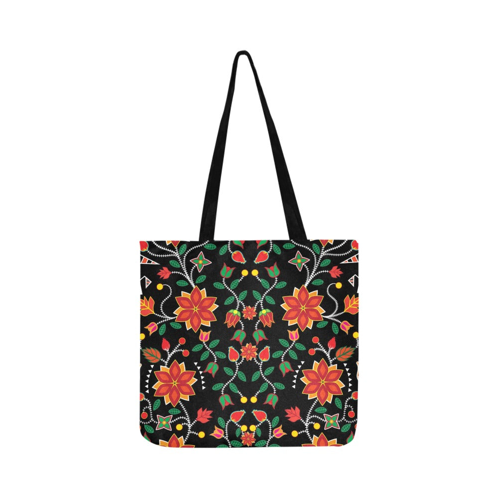 Floral Beadwork Six Bands Reusable Shopping Bag