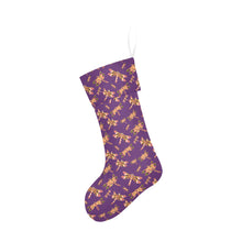 Load image into Gallery viewer, Gathering Yellow Purple Christmas Stocking
