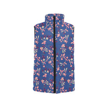 Load image into Gallery viewer, Swift Floral Peach Blue Women&#39;s Padded Vest Jacket
