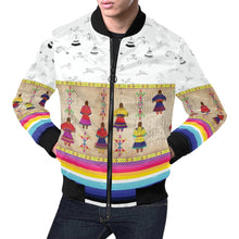 Load image into Gallery viewer, Ledger Round Dance Clay Bomber Jacket for Men
