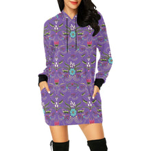 Load image into Gallery viewer, First Bloom Royal Hoodie Dress
