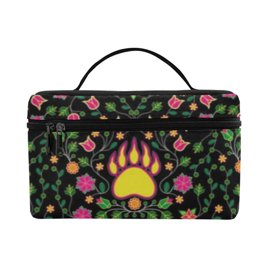 Floral Bearpaw Pink and Yellow Cosmetic Bag