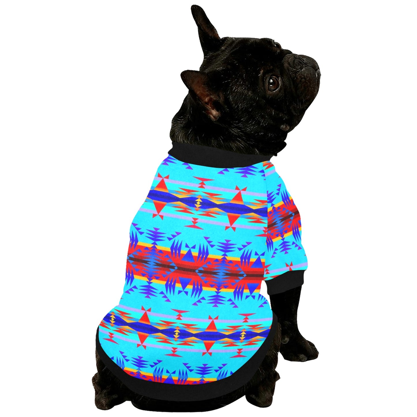 Between the Mountains Blue Pet Dog Round Neck Shirt