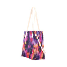 Load image into Gallery viewer, Animal Ancestors 9 Cosmic Swirl Purple and Red Clover Canvas Tote Bag
