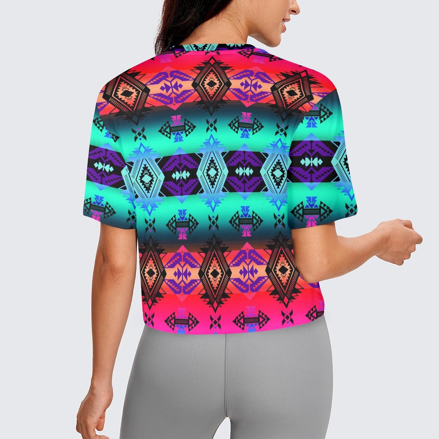 Sovereign Nation Sunset Crop Top