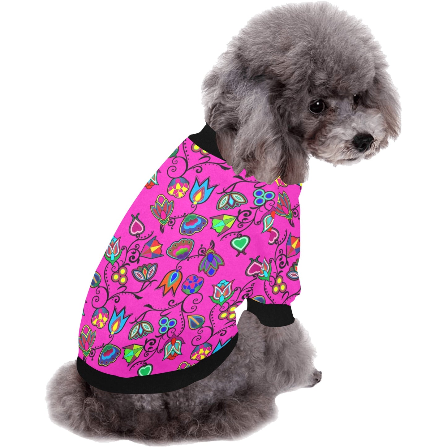 Indigenous Paisley Pet Dog Round Neck Shirt