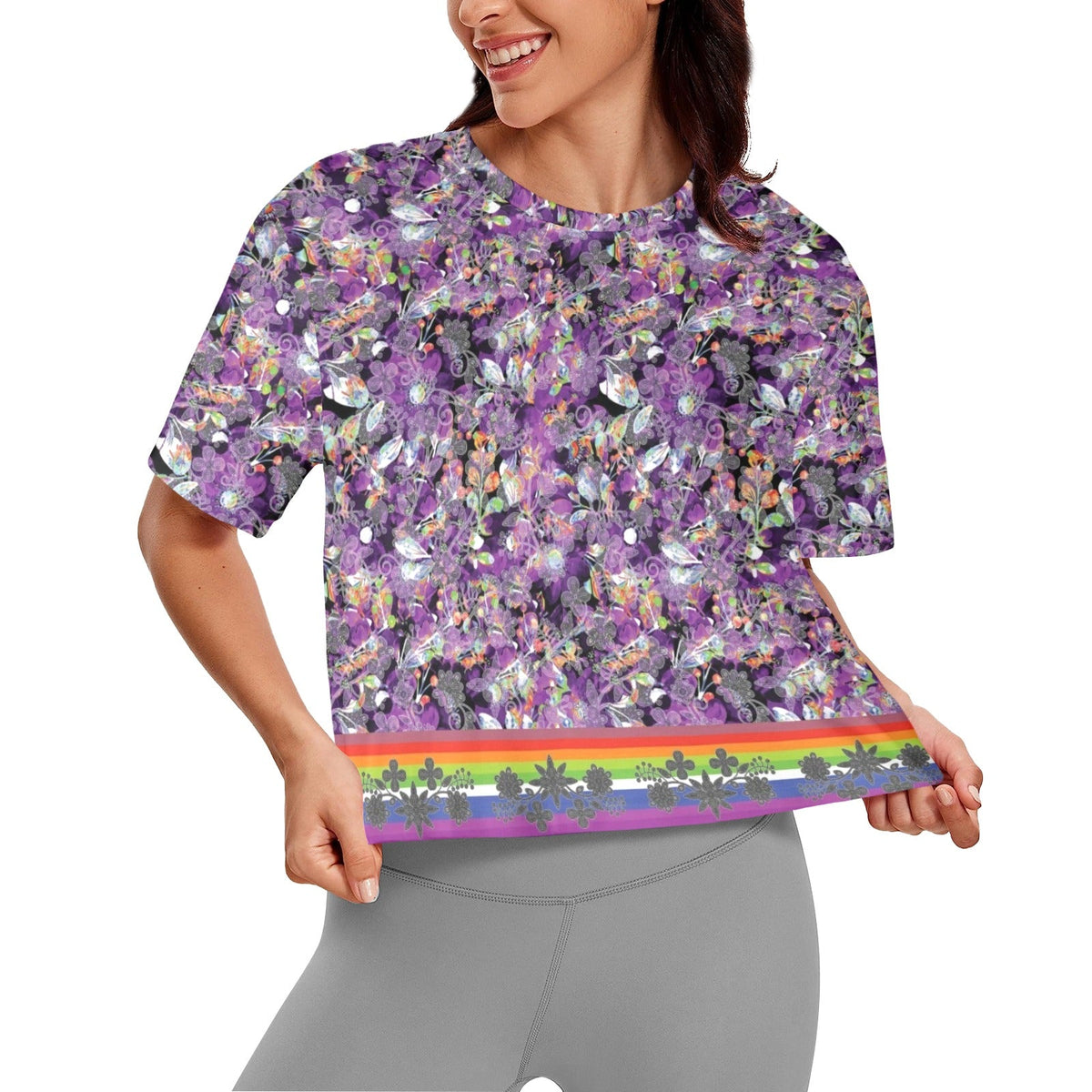 Culture in Nature Purple Crop Top