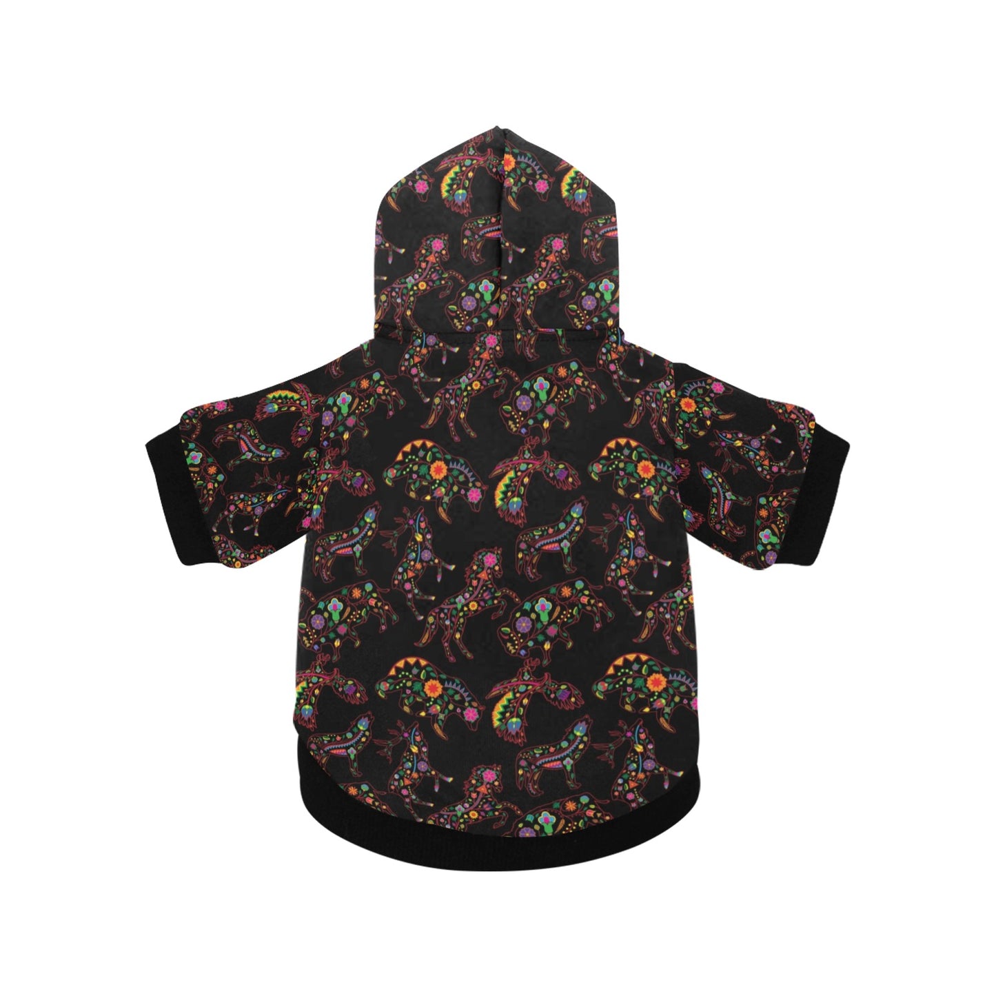 Neon Floral Animals Pet Dog Hoodie