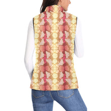 Load image into Gallery viewer, Butterfly and Roses on Geometric Women&#39;s Padded Vest Jacket
