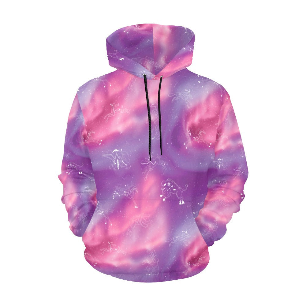 Animal Ancestors 7 Aurora Gases Pink and Purple Hoodie for Women