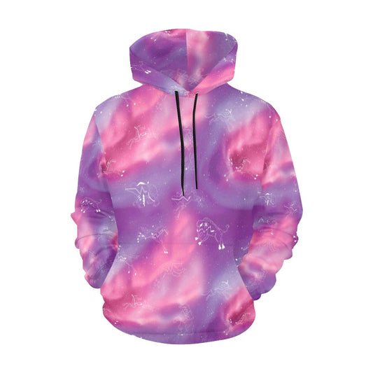 Animal Ancestors 7 Aurora Gases Pink and Purple Hoodie for Women