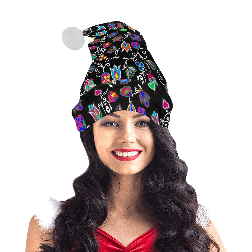 Indigenous Paisley Black Santa Hat