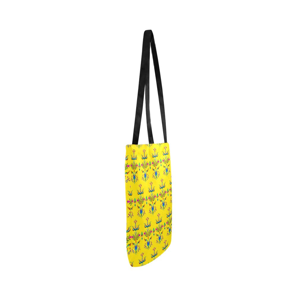 Dakota Damask Yellow Reusable Shopping Bag