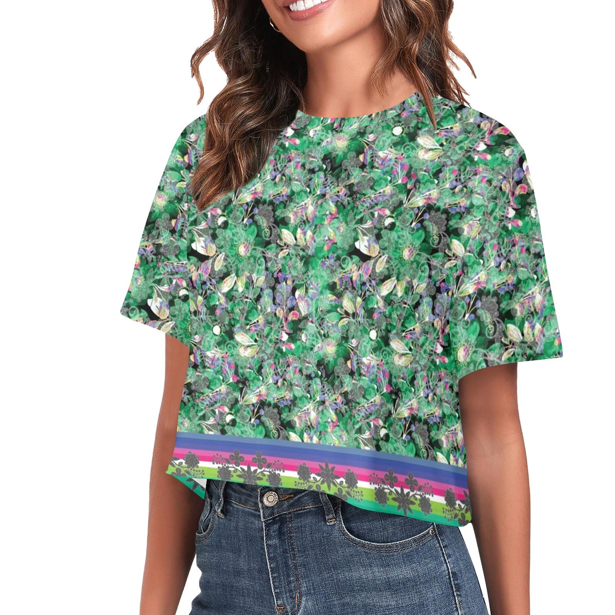 Culture in Nature Green Crop Top