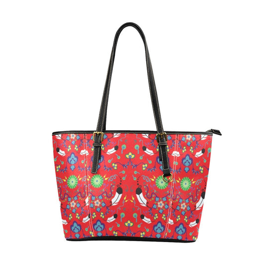 New Growth Vermillion Leather Tote Bag