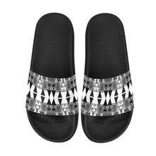 Load image into Gallery viewer, Writing on Stone Black and White Women&#39;s Slide Sandals
