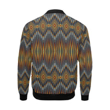 Load image into Gallery viewer, Fire Feather Grey Bomber Jacket for Men
