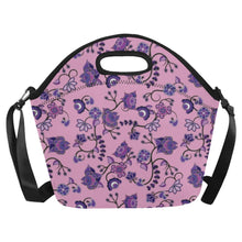 Load image into Gallery viewer, Purple Floral Amour Neoprene Lunch Bag/Large
