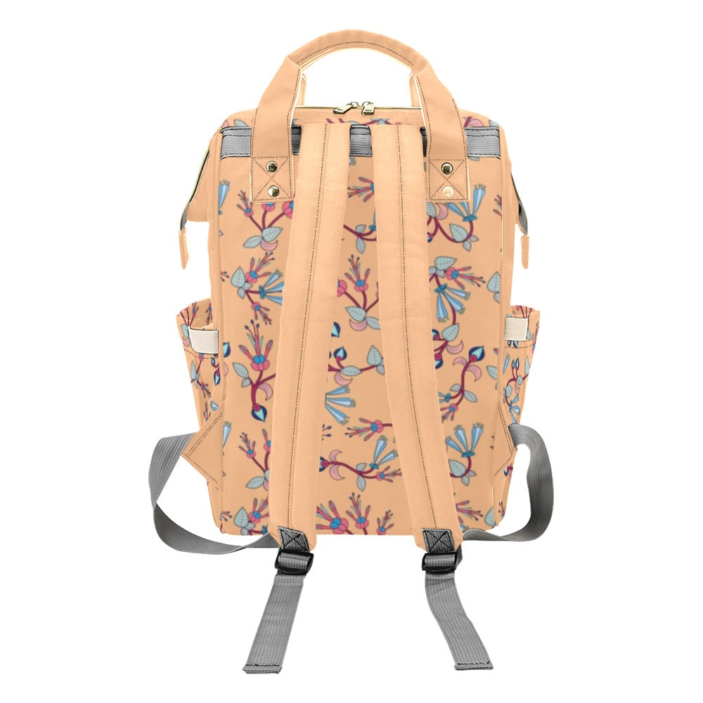 Swift Floral Peache Multi-Function Diaper Backpack/Diaper Bag