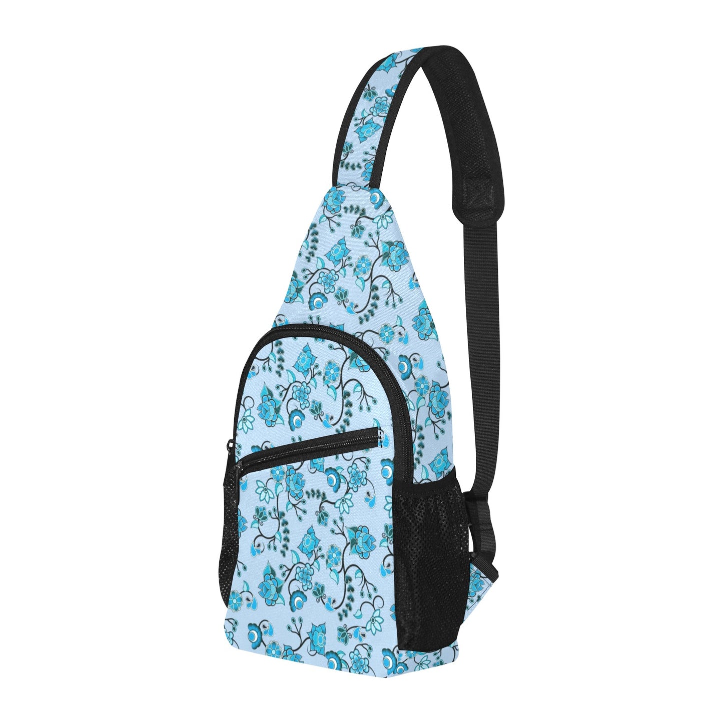 Blue Floral Amour Chest Bag
