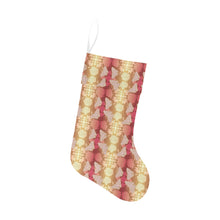 Load image into Gallery viewer, Butterfly and Roses on Geometric Christmas Stocking
